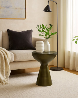 Aspect Furniture Luna Metal Hand-Crafted Side Table,antique Brass from B&Q