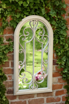 Aspect Furniture Shabby Chic Scrolled Arch Sandy Finish Indoor/outdoor Garden Mirror from B&Q