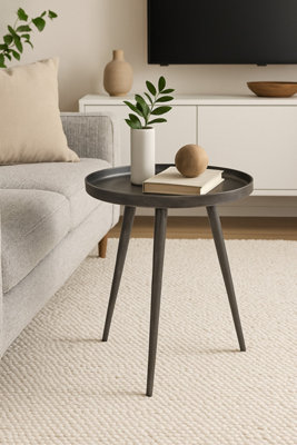 Aspect Furniture Maxine Tripods Metal Side Table,antique Silver from B&Q