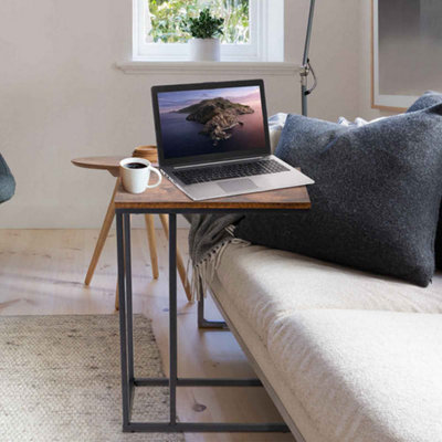 Aspect Furniture Bellini C Shaped Table/ Sofa Side Table (Vintage/black) from B&Q