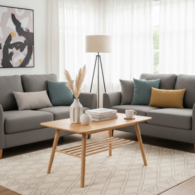 Aspect Furniture Nikko Bamboo Coffee Table With Shelf,natural Bamboo from B&Q