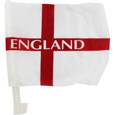 Accessotech 4 England Car Flags With Window Clips St Georges Cross Vehicle Flags For Cars Desks And Windows from B&Q
