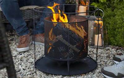 La Hacienda Kora Perforated Firebasket from B&Q