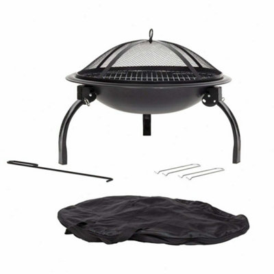 La Hacienda Mo Camping Folding Leg Firebowl W/g-37417 