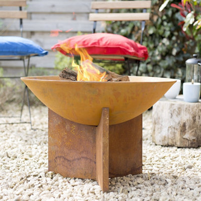 La Hacienda Kala Oxidised Firepit 56 X 56 X 38 Cm 6.5 Kg from B&Q