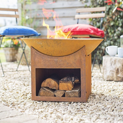 La Hacienda Fasa Oxidised Cast Iron Firepit from B&Q