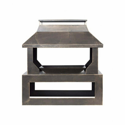 La Hacienda Stonehurst Steel Outdoor Fireplace