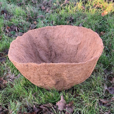 Selections Preformed Round Coco Hanging Basket Planter Liner (40Cm) from B&Q