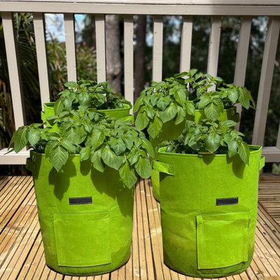 Selections Potato Planter Grow Bags Fabric Pots (37 Litre)Pack Of 4 from B&Q