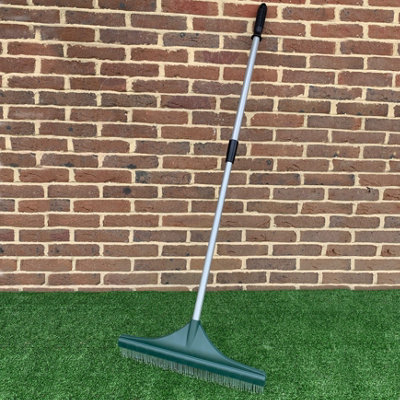 Selections Artificial Grass Brush Garden Lawn Rake With Telescopic Handle from B&Q