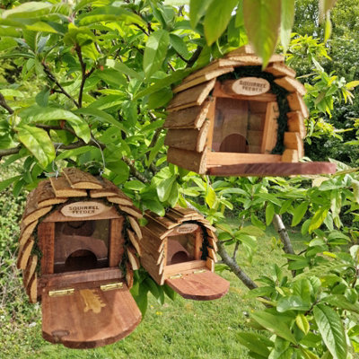 Selections Wooden Hanging Garden Squirrel Feeders With Platform (Set Of 3) from B&Q