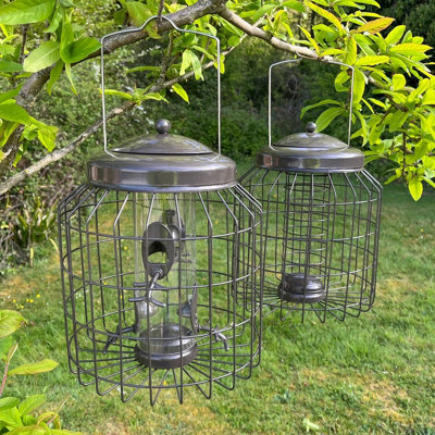 Selections Heavy Duty Squirrel Proof Hanging Bird Seed & Fatball Feeders (Set Of 2) from B&Q