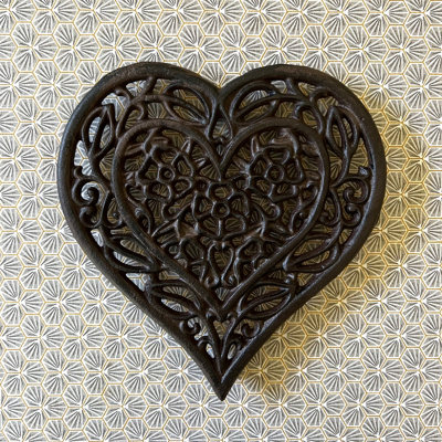 Selections Cast Iron Decorative Heart Shaped Trivet from B&Q
