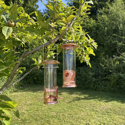 Selections Copper Style Hanging Bird Seed Feeders With 2 Feeding PortsPack Of 2 from B&Q