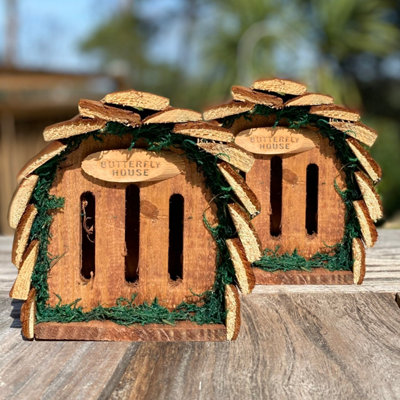 Selections Wooden Hanging Butterfly Houses Garden (Set Of 2) - Image 3
