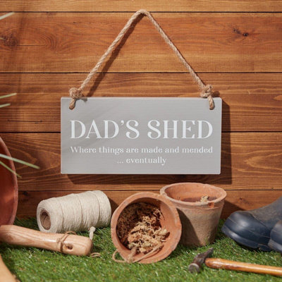Langs Wooden Plaque Dad's Shed Sign from B&Q