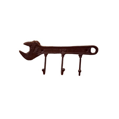 Langs Wrought Iron Wrench Design Wall Hook from B&Q
