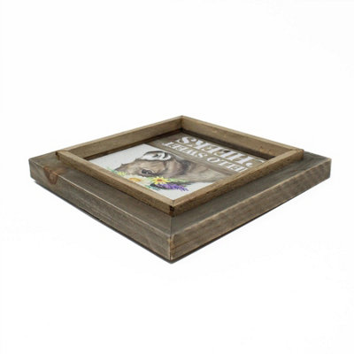 Langs Donkey Framed Bathroom Plaque Wooden Flower Crown Sign from B&Q