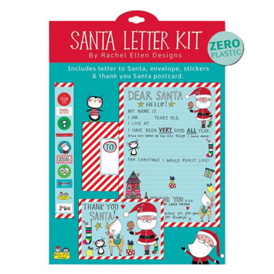 Rachel Ellen Letter to Santa Kit with Envelope, Stickers and Thank You Postcard - Image 4