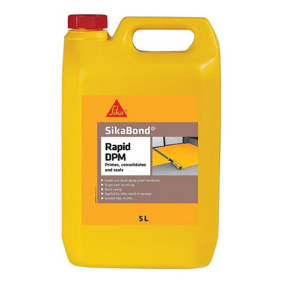 Sika Sikabond Rapid DpmBrown5LMoisture-Curing Primer & Damp Proof Membrane For Subfloors from B&Q
