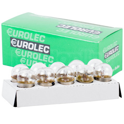 Eurolec Pack Of 10 150 24V 5W Sidelight Tail Number Plate Car Bayonet Light Bulbs Ba15D from B&Q