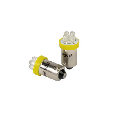 Led Autolamps Ignition Line 12V Side & Tail Bayonet Wedge Bulbs Lighting Yellow Twin Pack from B&Q