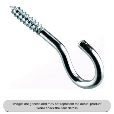 Mehr Zinc Plated Screw Hooks M10X60 Pack Qty 50 from B&Q