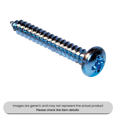 Mehr Zinc Plated Self Tapping Screws Pzd Pan Head Din 798112X1" Pack Qty 100 from B&Q
