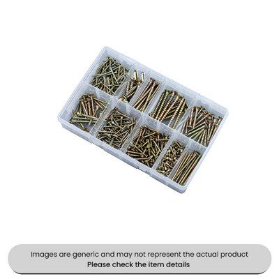 Mehr Zinc Plated Classic Solo Screws Pzd Countersunk Head Assorted Box 355Pcs from B&Q