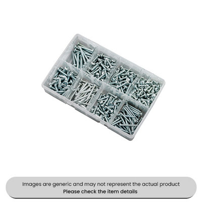 Mehr Zinc Plated Self Tapping Screws Pzd Pan Head 8-12 Assorted Box 330Pcs from B&Q