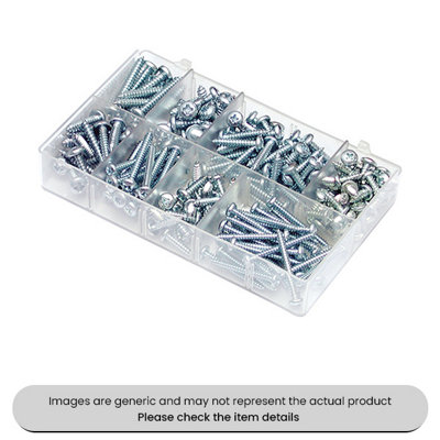 Mehr Zinc Plated Mini Self Tapping Screws Pzd Pan Head Assorted Box 200Pcs from B&Q