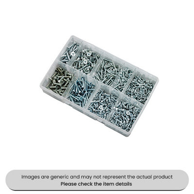 Mehr Zinc Plated Self Tapping Screws Pzd Countersunk Head 6-10 Assorted Box 615Pcs from B&Q