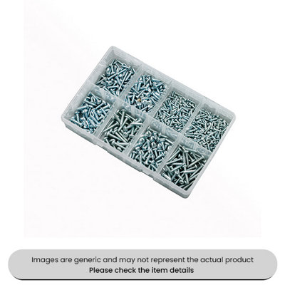 Mehr Zinc Plated Self Tapping Screws Pzd Pan Head 3-12 Assorted Box 600Pcs from B&Q