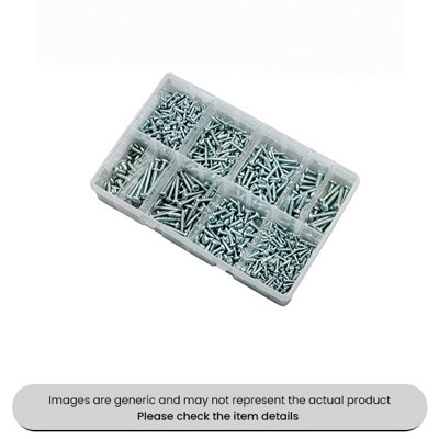 Mehr Zinc Plated Self Tapping Screws Pzd Pan Head 4-10 Assorted Box 700Pcs from B&Q