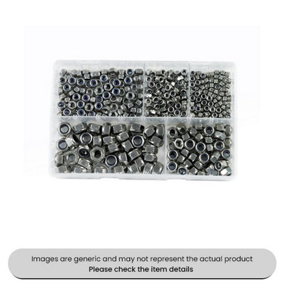 Mehr Stainless Steel Nylon Insert Locking Nuts T Type Metric Assorted Box 390Pcs from B&Q
