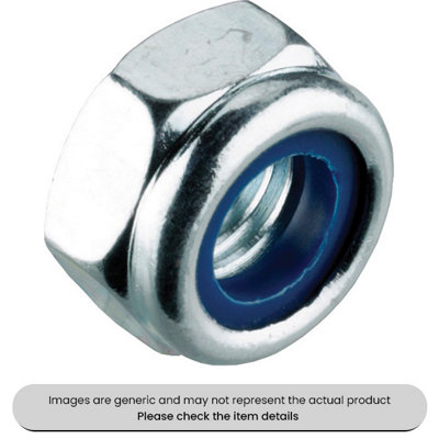 Mehr Zinc Plated Nylon Insert Locking Nuts T Type M12 Metric Pack Qty 100 from B&Q
