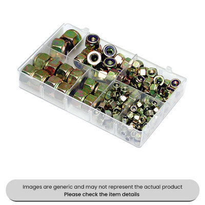 Mehr Zinc Plated Mini Nylon Insert Locking Nuts P Type Metric Assorted Box 150Pcs from B&Q