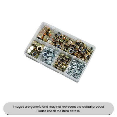 Mehr Zinc Plated Nylon Insert Locking Nuts P Type Metric Assorted Box 220Pcs from B&Q