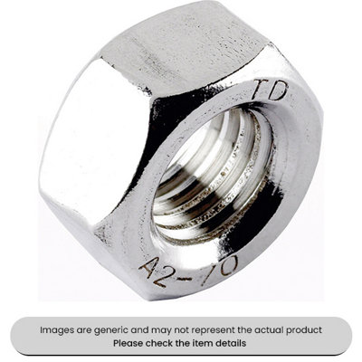 Mehr Grade A2 Stainless Steel Nuts Din 934 M4 Metric Pack Qty 250 from B&Q