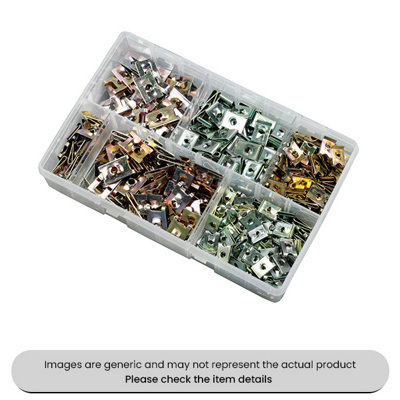 Mehr U And J Nuts 3.5mm-6.3mm Sizes Assorted Box 300Pcs from B&Q