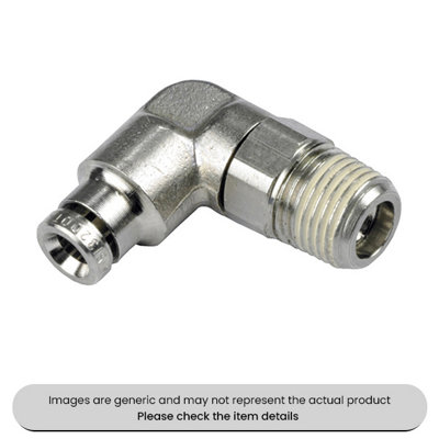 Mehr Nickel Plated Brass Swivel Elbow Studs 1/8" Bsp8mm Pack Qty 5 from B&Q