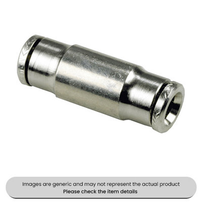 Mehr Nickel Plated Brass Straight Connectors 8mm Pack Qty 5 from B&Q