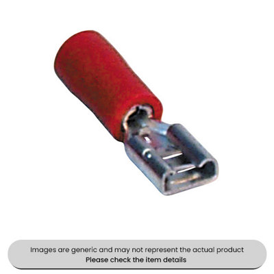 Mehr Red Female Spade Terminals & Connectors 4.8mm Pack Of 100 from B&Q