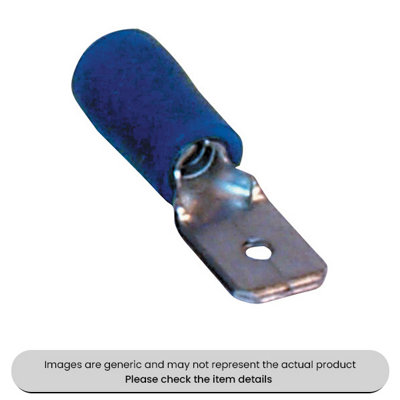 Mehr Male Blue Blade Terminals & Connectors 6.3mm Pack Of 1000 from B&Q