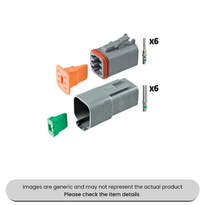Mehr 6 Way Indent Crimping Waterproof Dt Connectors Kits Pack Qty 16 from B&Q