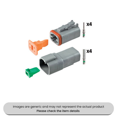 Mehr 4 Way Indent Crimping Waterproof Dt Connectors Kits Pack Qty 12 from B&Q