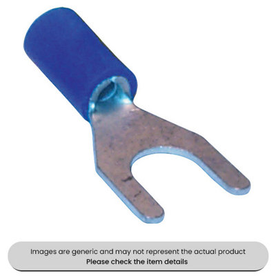 Mehr Blue Fork Terminals & Connectors 6.4mm Pack Of 100