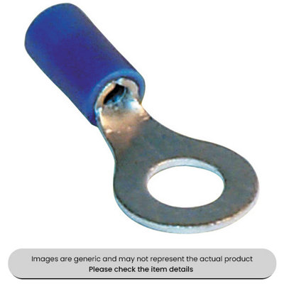 Mehr Blue Ring Terminals & Connectors 6.4mm Pack Qty 100