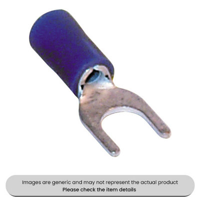 Mehr Blue Fork Terminals & Connectors 5.3mm2Ba Pack Of 100