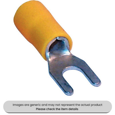 Mehr Yellow Fork Terminals & Connectors 4mm Pack Of 50